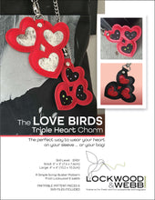 Load image into Gallery viewer, The LOVE BIRDS Triple Heart Charm
