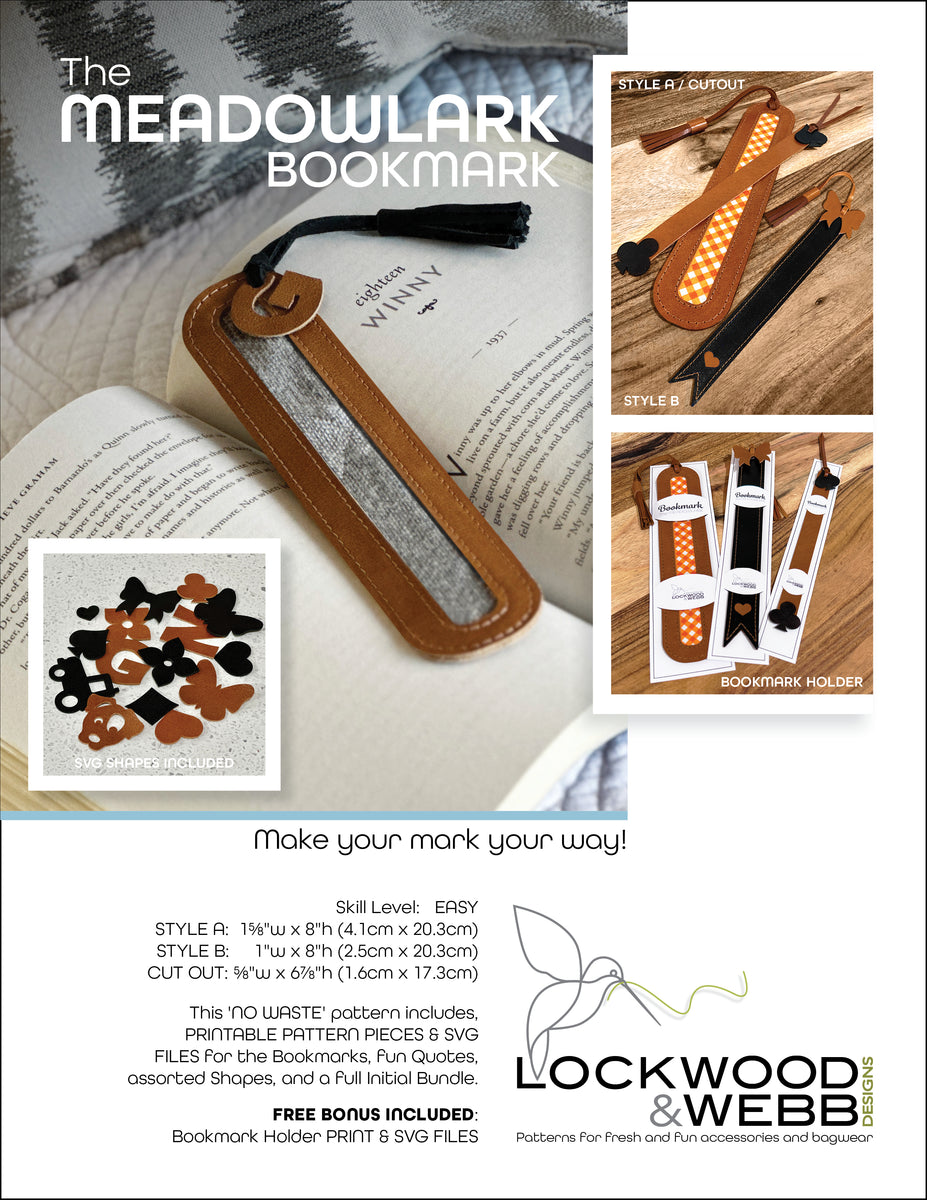 The MEADOWLARK Bookmark Lockwood & Webb Designs