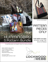 Load image into Gallery viewer, The Hummingbird Hobo - PATTERN PIECES BUNDLE