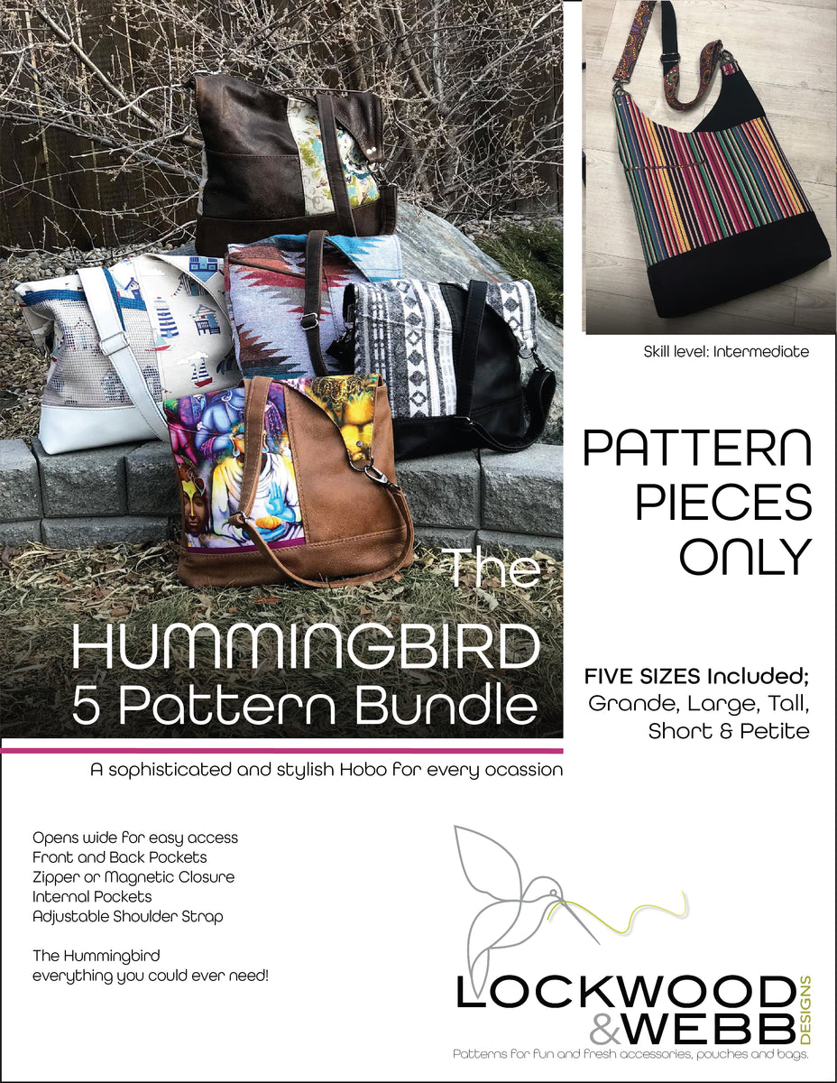 The Hummingbird Hobo PATTERN PIECES BUNDLE Lockwood & Webb Designs