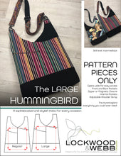 Load image into Gallery viewer, The Hummingbird Hobo LARGE - PATTERN PIECES Only