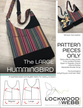 Load image into Gallery viewer, The Hummingbird Hobo LARGE - PATTERN PIECES Only
